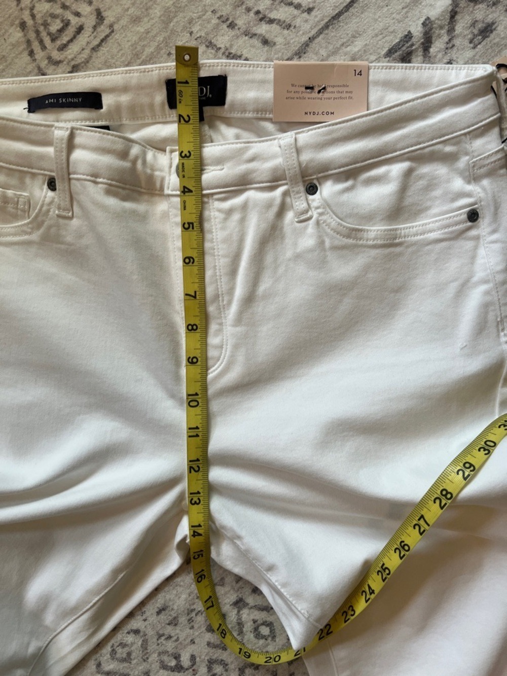 NYDJ White Skinny Jeans - High Rise Slim Fit - Picture 7 of 11